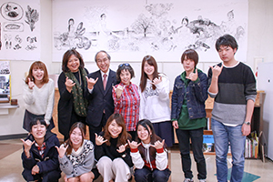 派遣予定の学生と